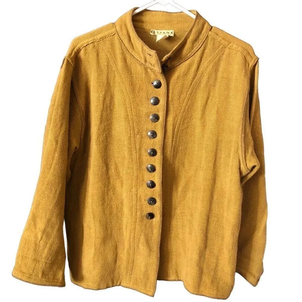 A People Unlimited Womens Coat S Mandarin Collar Patchouli Yoga Meditation